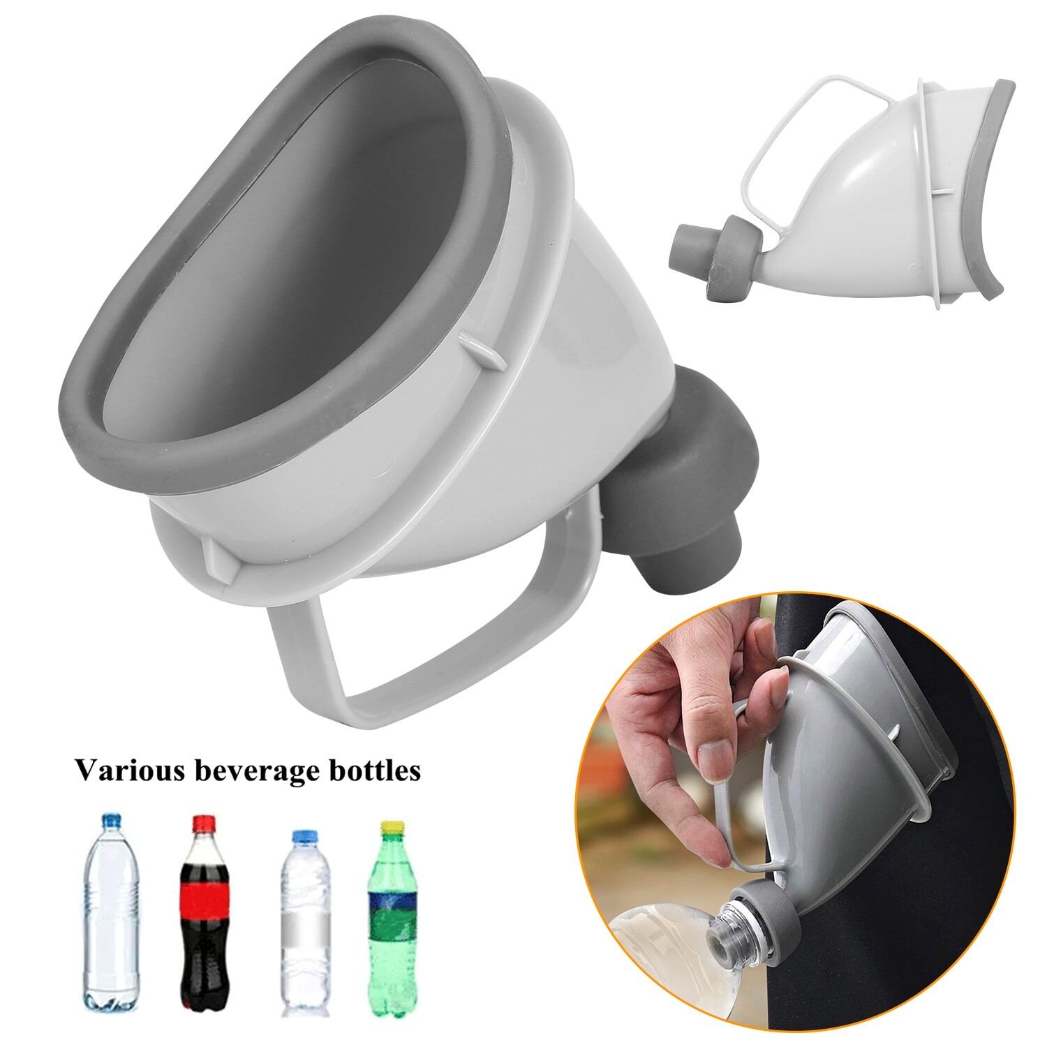 Portable Potty Funnel Men Women Emergency Urinal Device Outdoor Travel Urinal