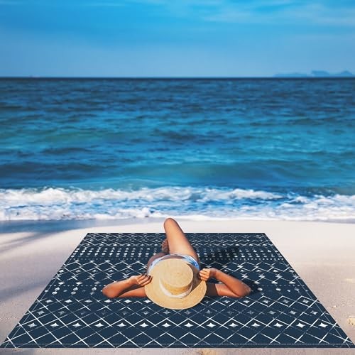 Beach Blanket Waterproof Sandproof, Large Beach Picnic Blankets Foldable Sand