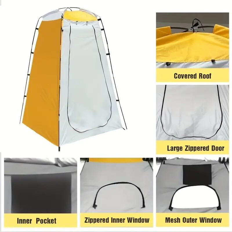 Portable Toilet and Privacy Tent for Adults, Pop Up Potty Tents Outdoors Toilets