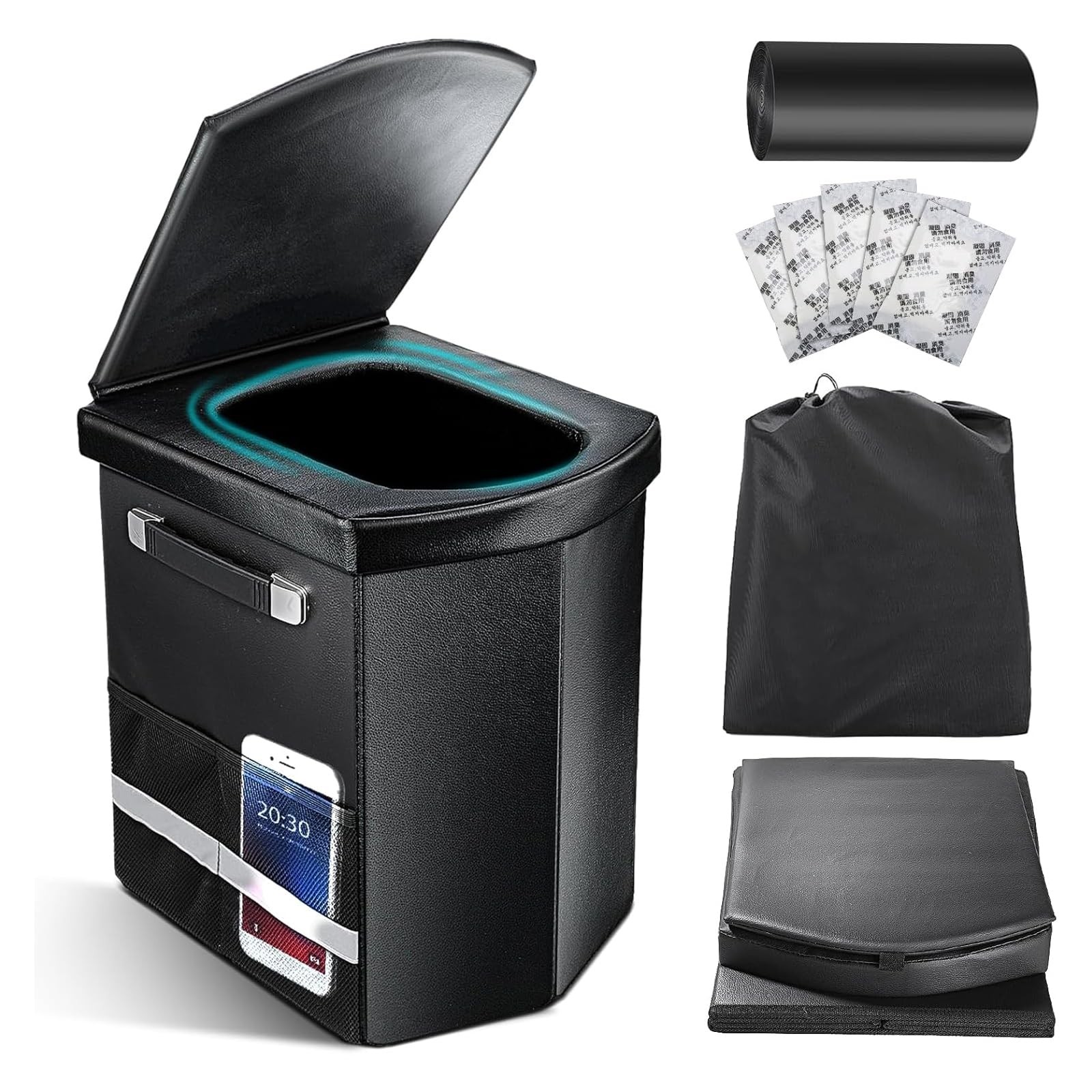 2026 Upgraded XL Portable Toilet for Adults,Tall Camping Toilet with Lid and …
