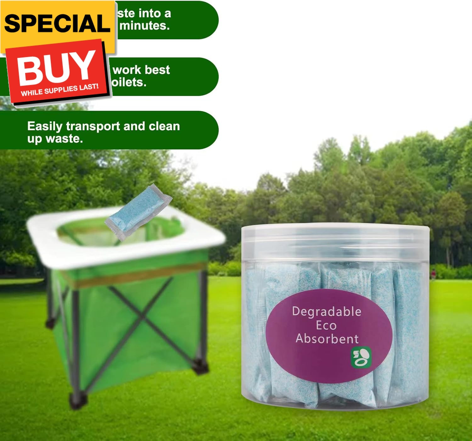Self-Dissolving Poo Absorbent for Urine Super Absorbent Toilet Gel Powder for Po