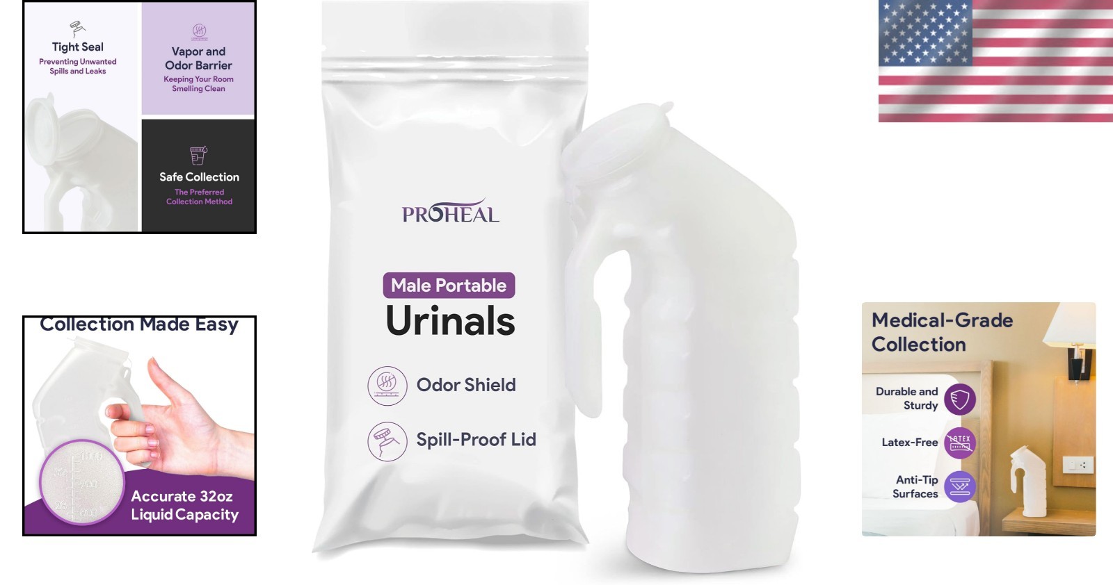 Urinals for Men Urinal Bottles Pee Bottle Camping Portable Toilet Spill Proof