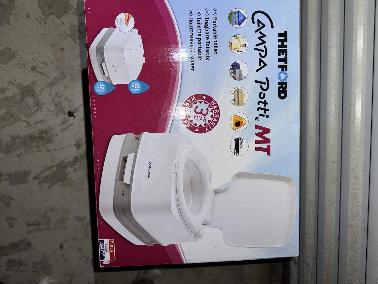 Thetford CAMPA POTTI MT Portable Toilet 92874 Fast Free Shipping