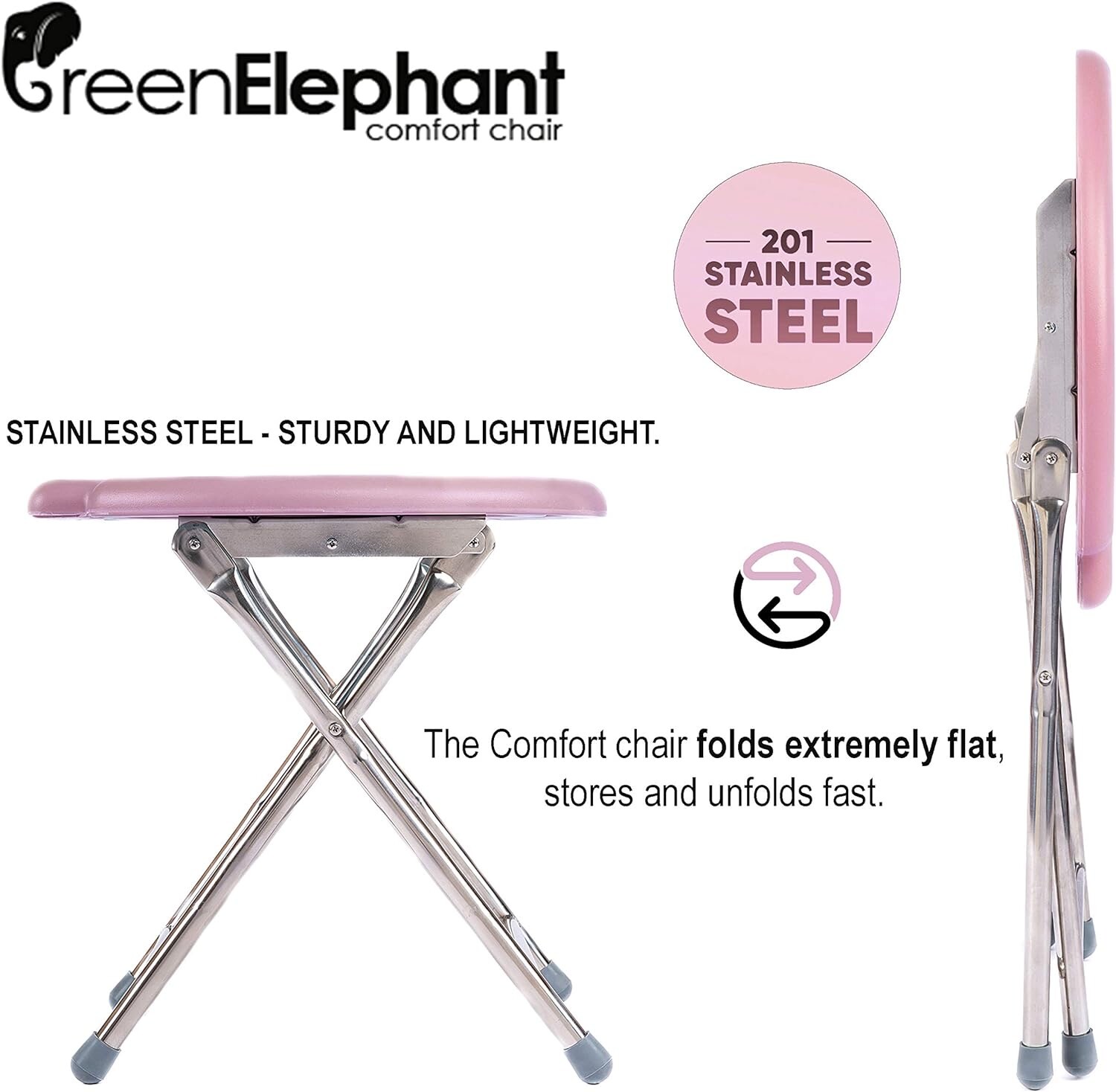 Folding Toilet Camping Toilet 150kg Seat Height 39cm Camping Toilet Pink / Pink