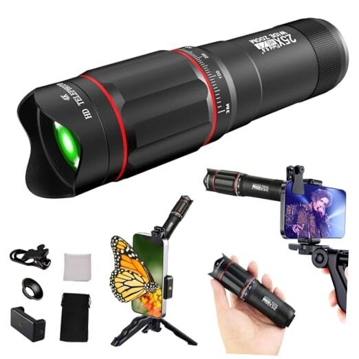 40X Monocular-Telescope Smartphone Monoculars for Adults High Definition for