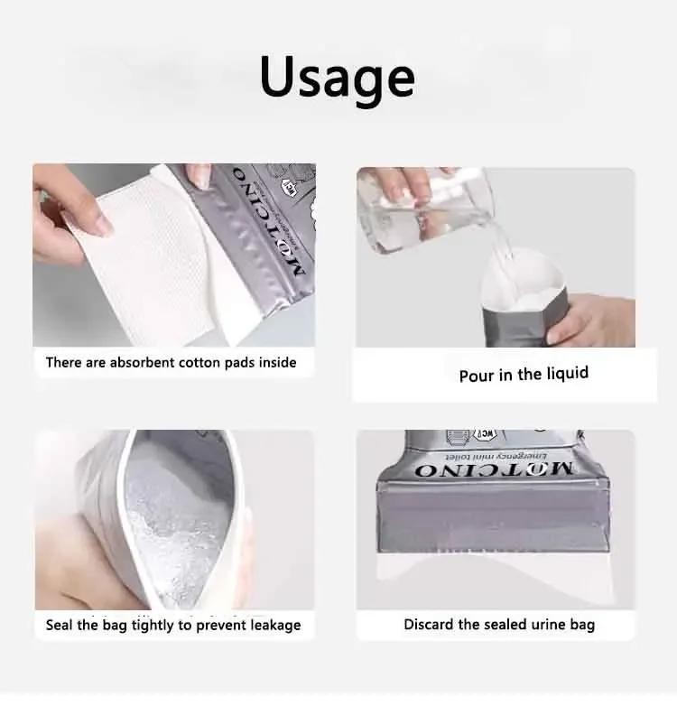 Car Emergency Disposable Urine Bag, Portable Unisex Toilet for Travel & Traffic