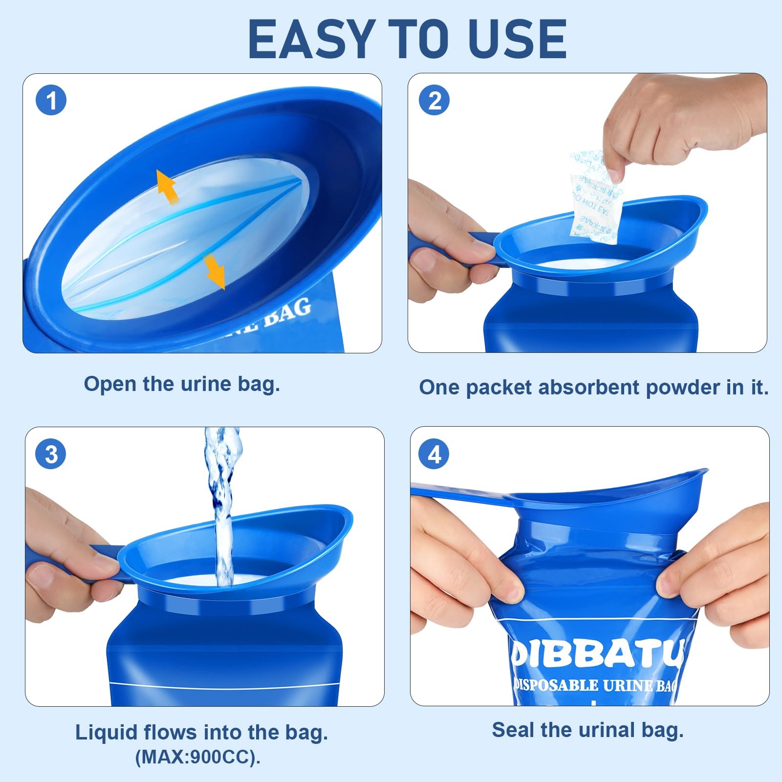 Disposable Urine Bags for Women, 6/12PCS Female-Friendly Travel Urinal Bags, …