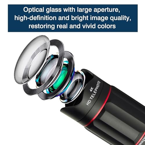40X Monocular-Telescope Smartphone Monoculars for Adults High Definition for