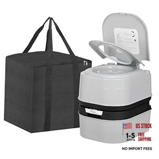 HSM 6.4 Gallon Waste Tank Portable Toilet for Camping RV Boating Fishing