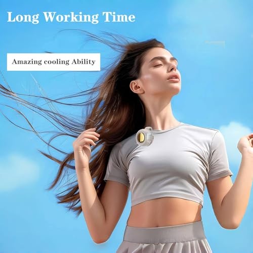 Portable Silent Bladeless Clip On Fan, Mini Fan With Clip, Rechargeable White