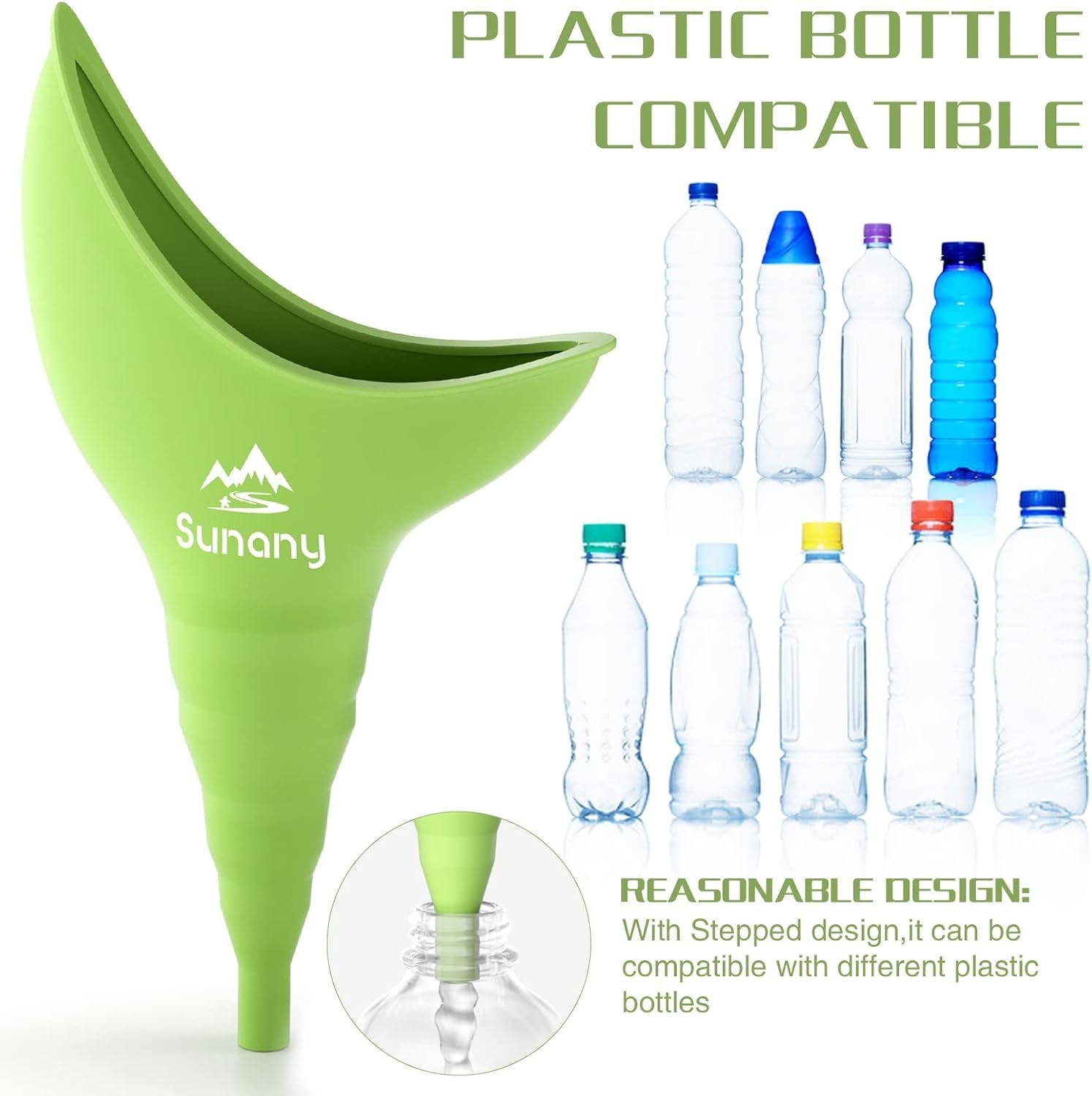 Female Urinal, Female Urinal with Silicone Funnel, Portable for Standing Fema…