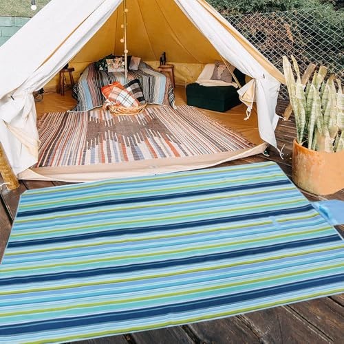 Picnic Blanket | Beach Mat| Picnic Blankets for Indoor and Outdoor, 80″ x Blue