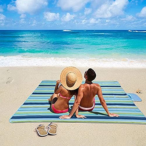 Picnic Blanket | Beach Mat| Picnic Blankets for Indoor and Outdoor, 80″ x Blue