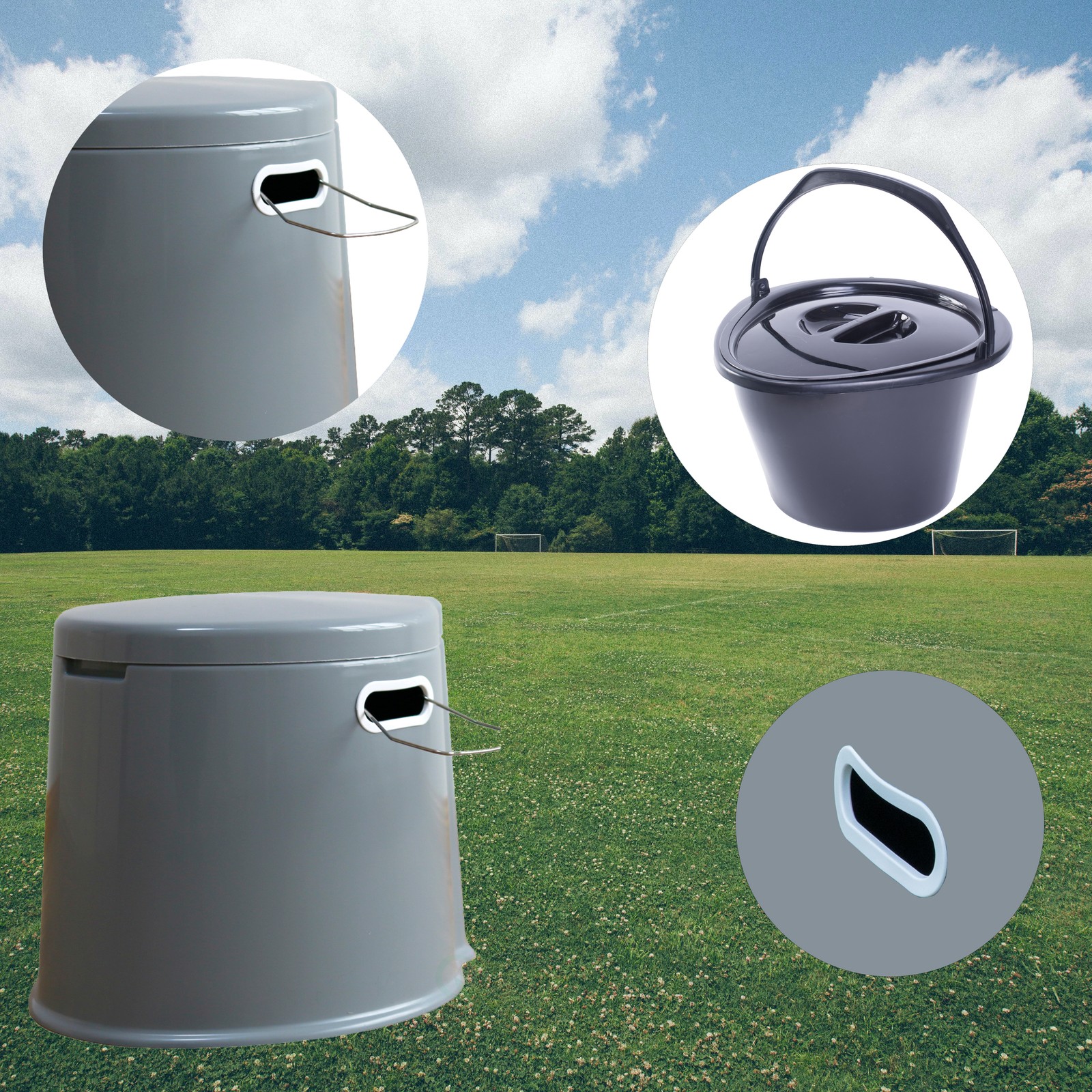 New Basicwise Portable Travel Toilet For Camping and Hiking
