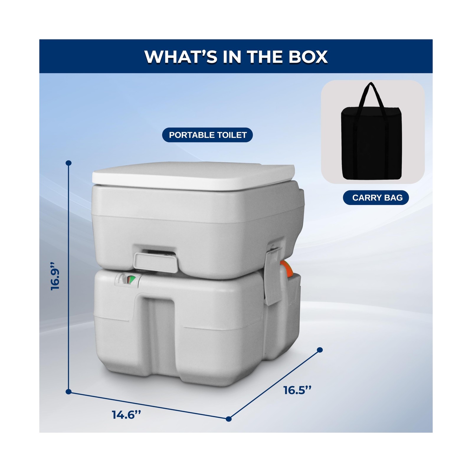 SereneLife Portable Toilet 5.3 Gal Camping Travel Outdoor Flush Toilet Seat |…