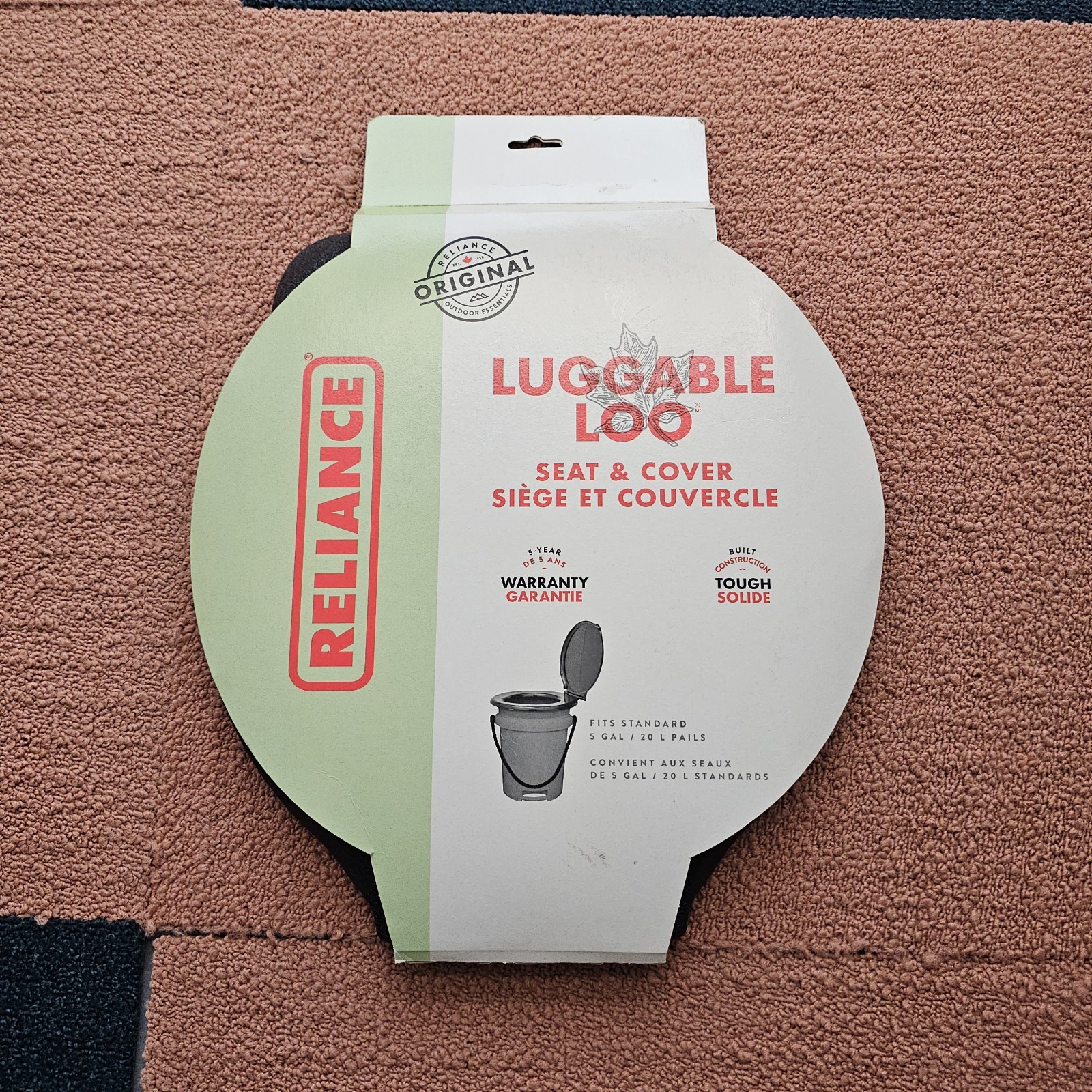Reliance Luggable Loo Potty Lid Seat Cover Portable Toilet Outdoors Camping Ç8c