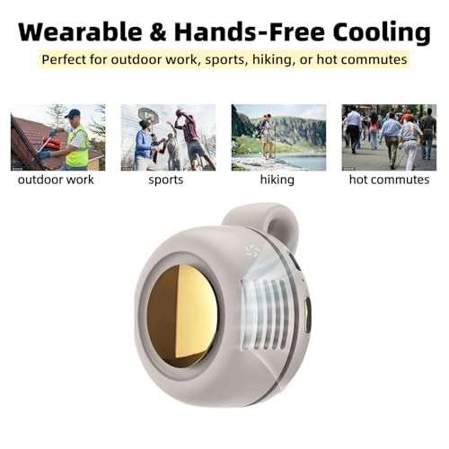 Portable Silent Bladeless Clip On Fan, Mini Fan With Clip, Rechargeable White