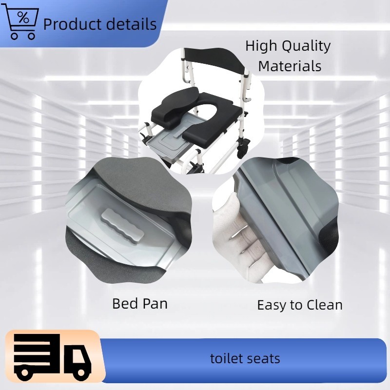 Adjustable Height Removable Elderly Pregnant Potty Chair Folding Toilet