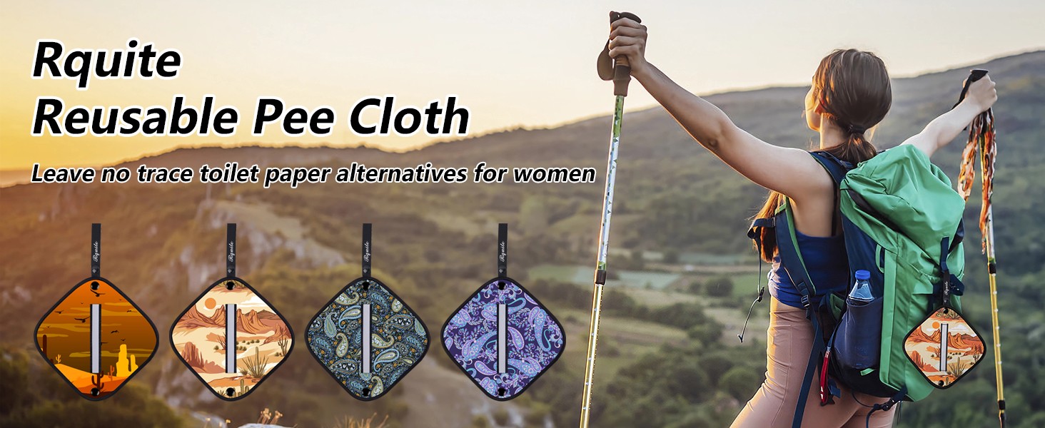 2 Pcs Pee Cloth, Pee Cloth for Women Hiking, Soft & Absorbent Pee Rag, Reusable
