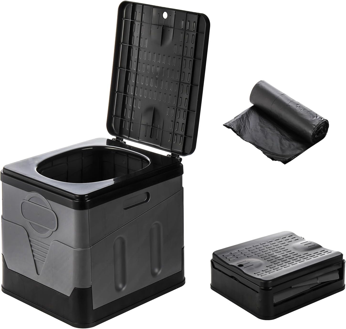 ZENFUN Portable Camping Toilet, Foldable Toilet for Adults, Porta Potty with Thi