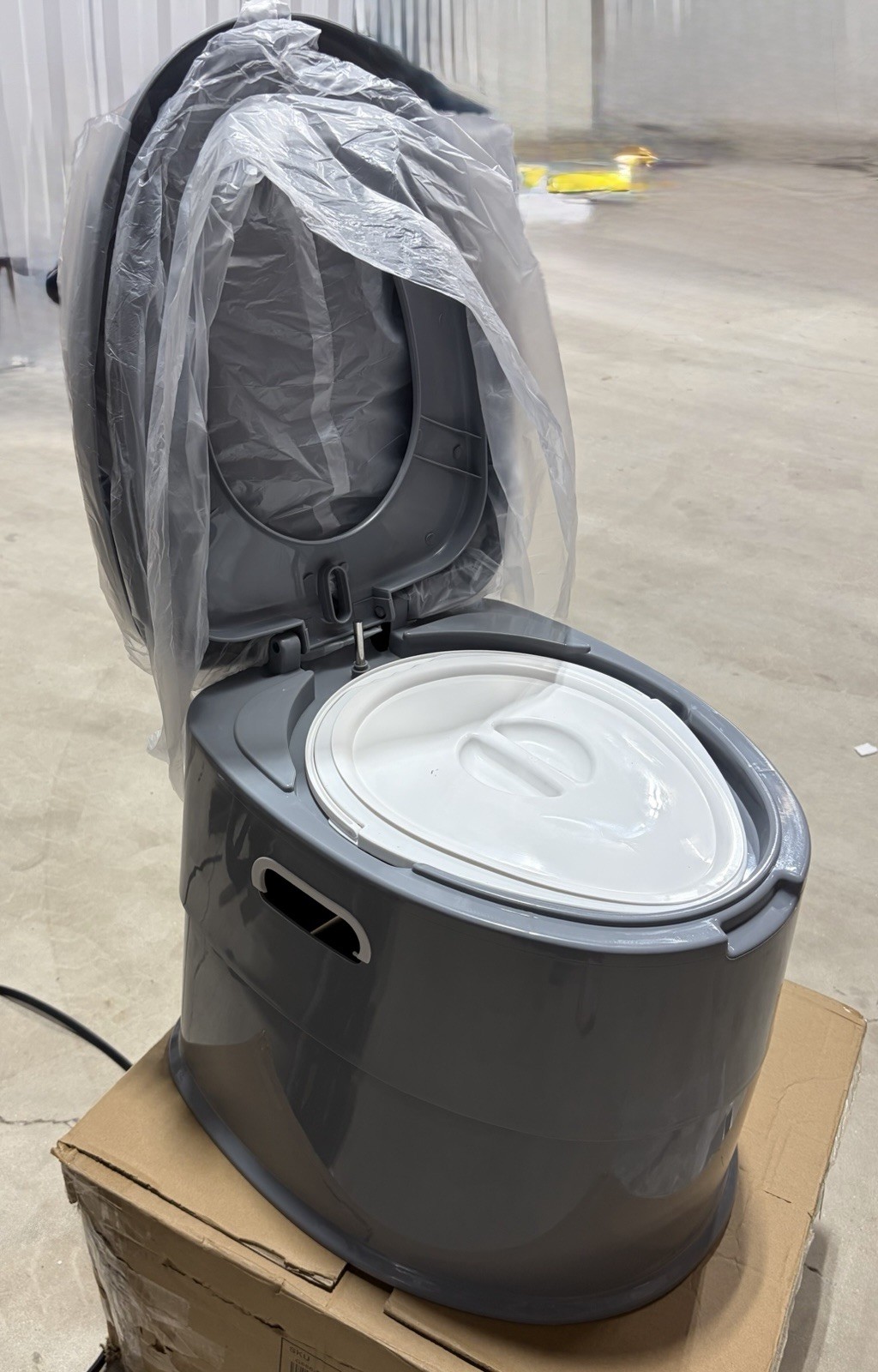 Portable Camping Toilet Travel Potty Flush Outdoor RV Emergency w/ Bucket New