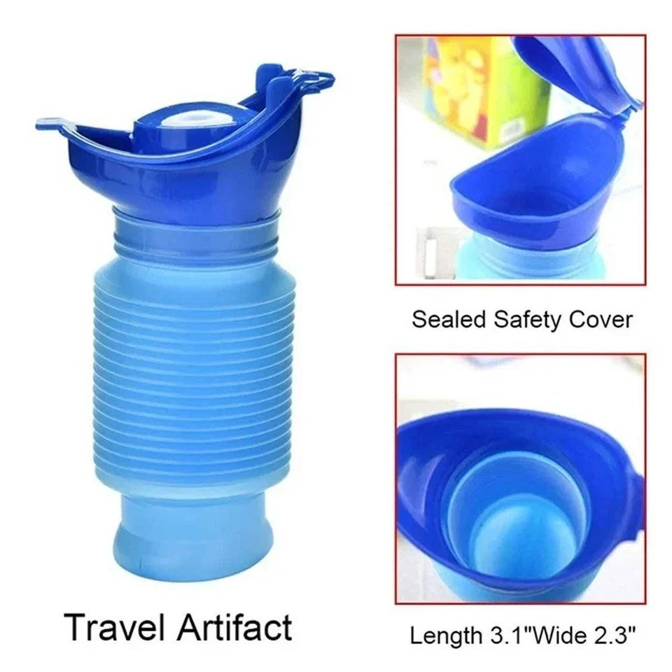 Unisex Portable Urinal – Foldable Emergency Travel Toilet for Car & Camping