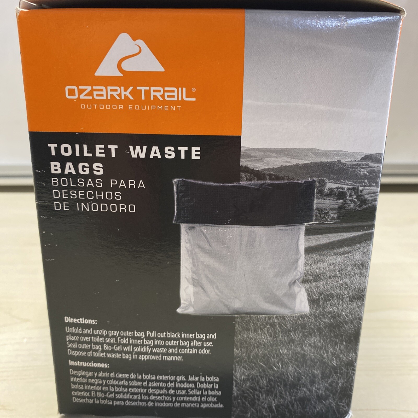 OZARK Trail Portable 14.5in Folding Toilet WITH 6 Bags Camping Hunting BRAND NEW
