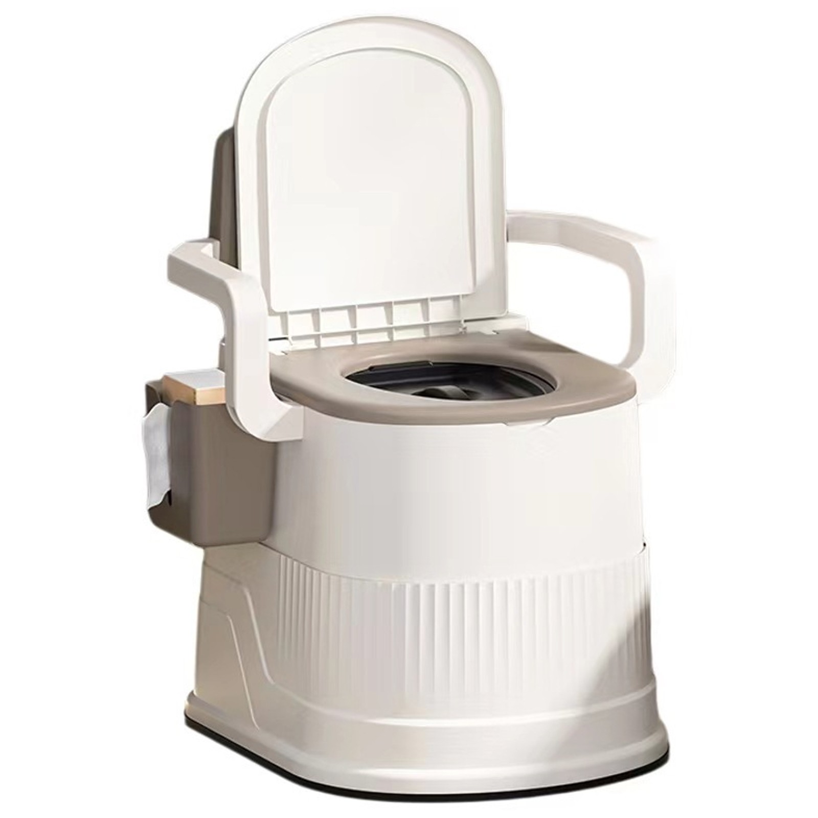 2-Gal Portable Toilet Travel Camping Outdoor/Indoor Commode Potty w/ Tissue Box