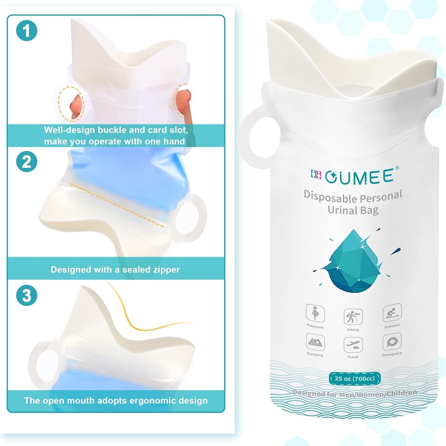 700 ml Unisex Emergency Disposable Urinal Bags – Travel & Camping Essentials