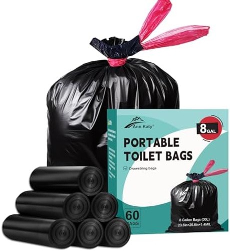 Ann Katy Portable Toilet Bags, Leak-Proof Waste Bags for Outdoor, Hiking