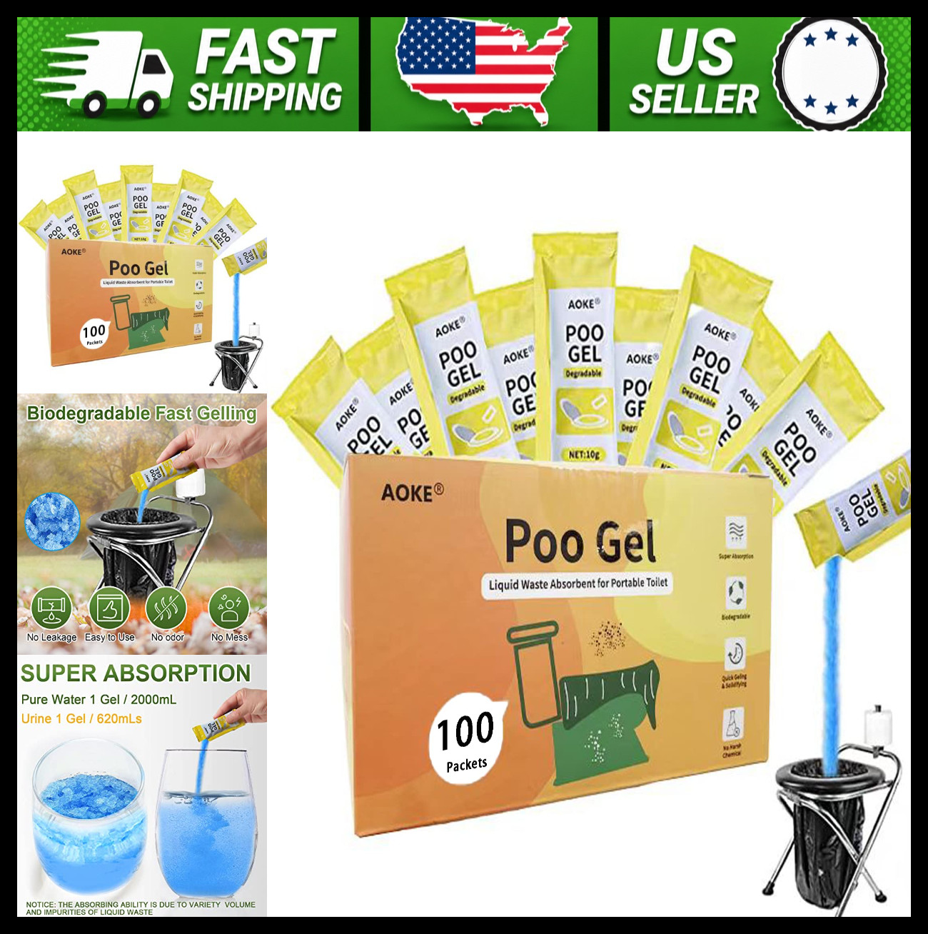 AOKE Portable Toilet Powder