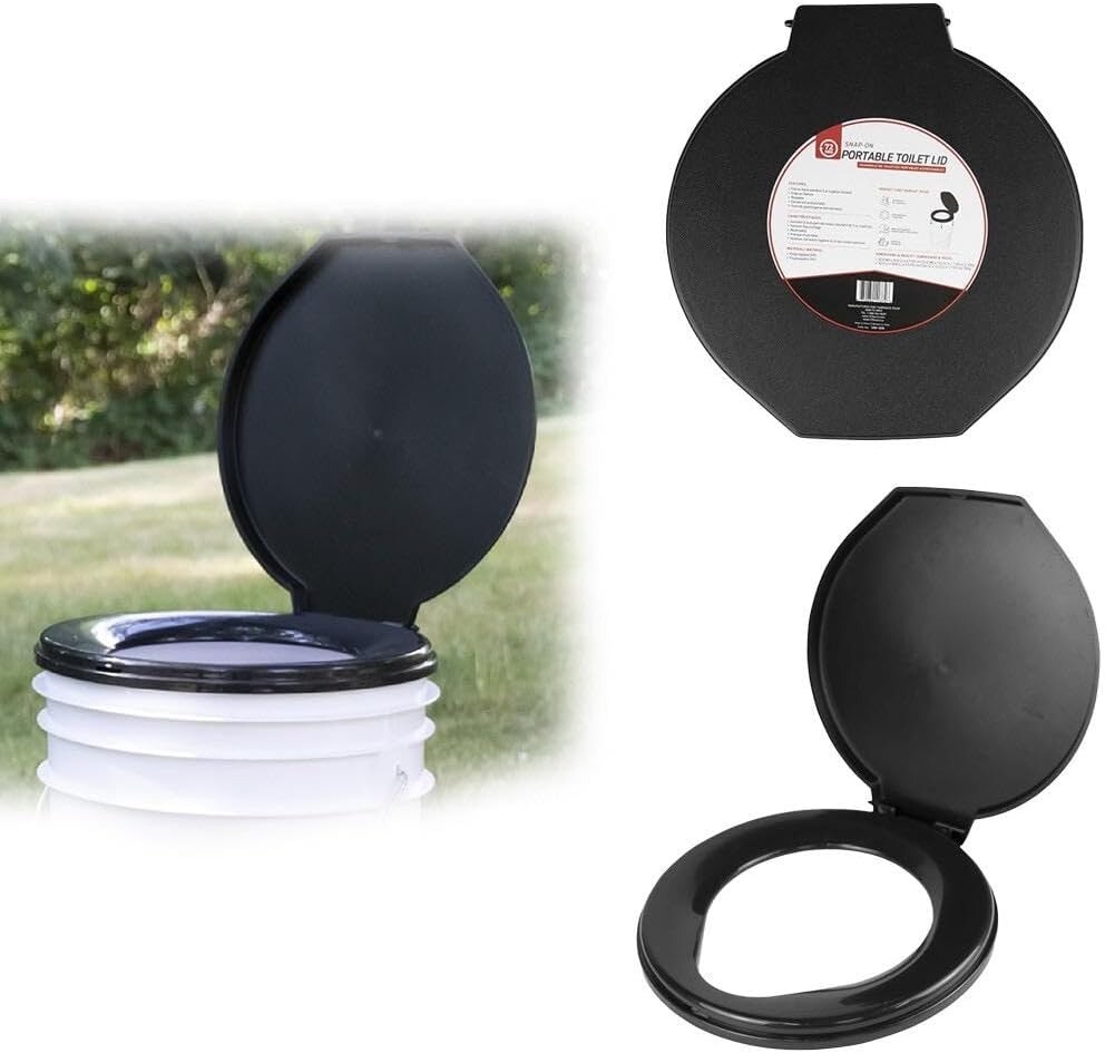 Portable Toilet Bucket Toilet Seat Set for Camping Boating Outdoor with Lid
