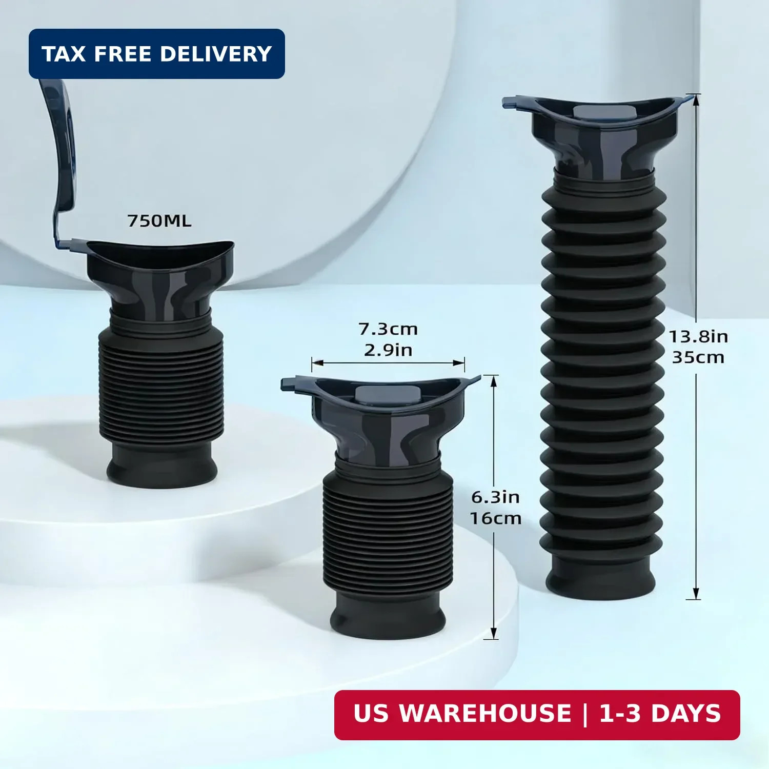 Pee Bottles for Men, Adjustable Emergency Urinal, Car Pee Bottle for Men and Wom