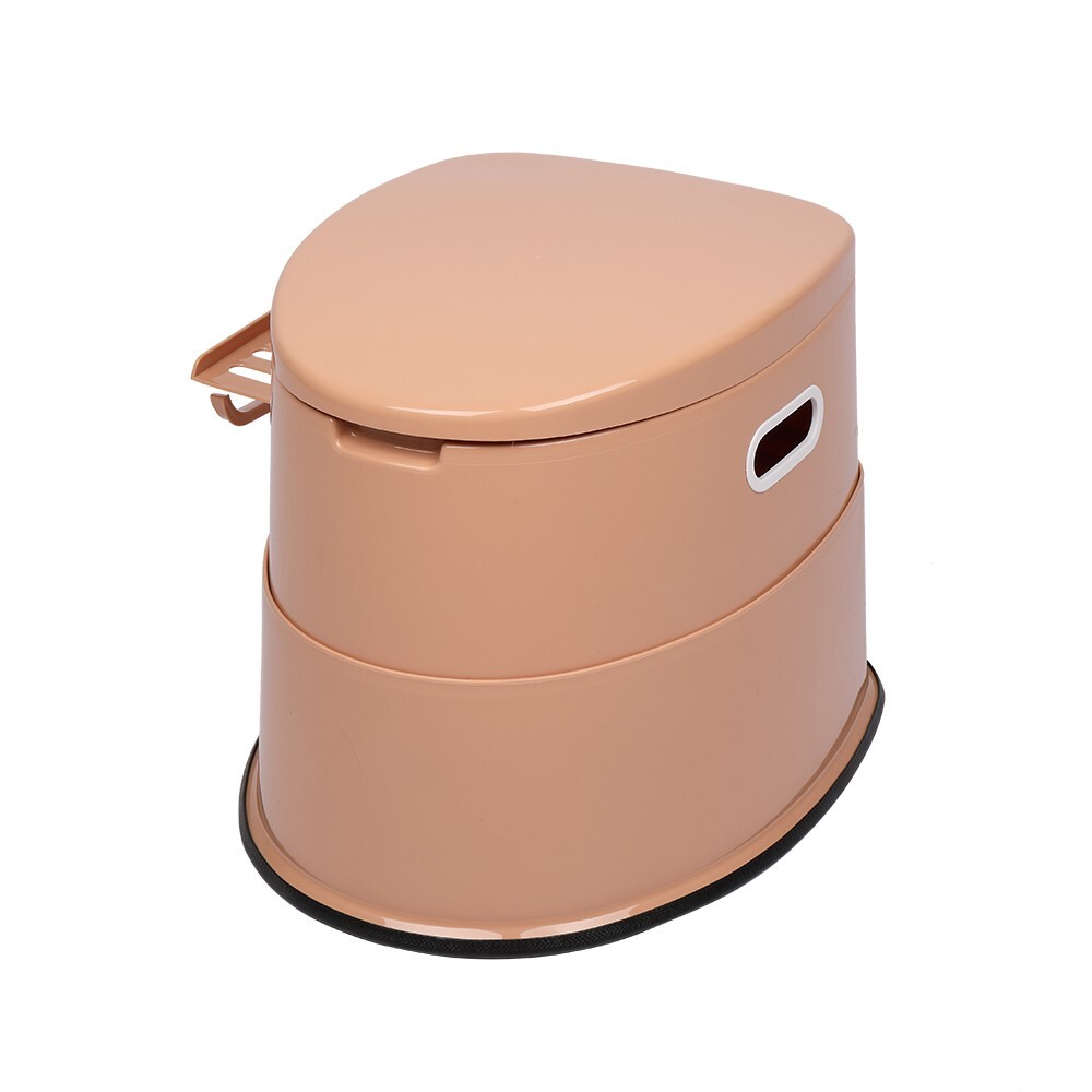 Non-slip Camping Portable Toilet Travel In/Outdoor RV Commode Potty +Tissue Box