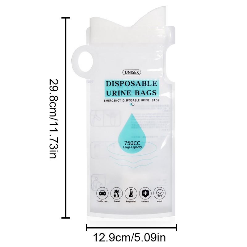 4 – 10 PCS 750ml Emergency Portable Urinal Bags Car Travel Vomit Toilet Unisex
