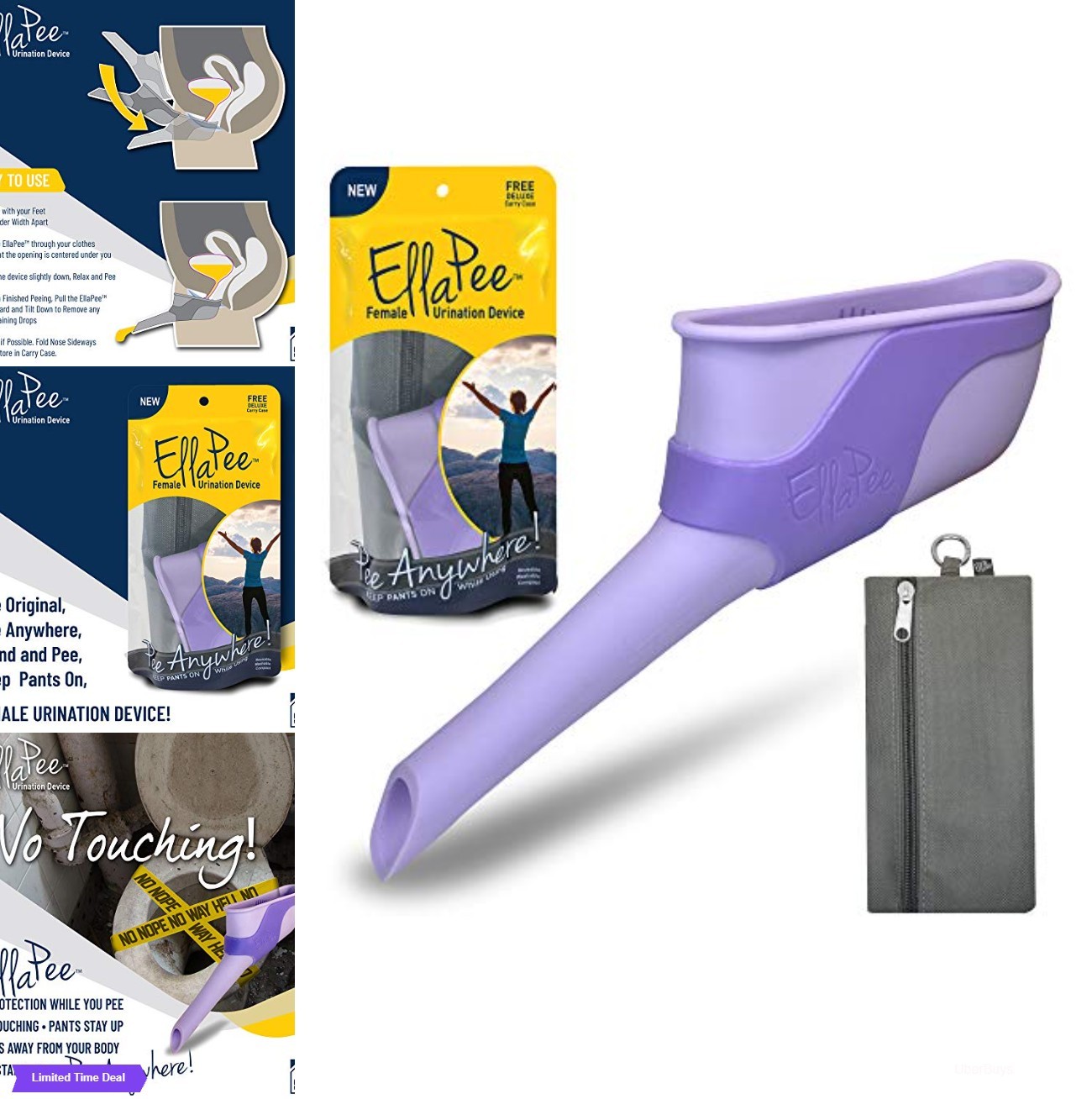 Female Urination Device Silicone Portable Funnel for Standing to Pee Camping