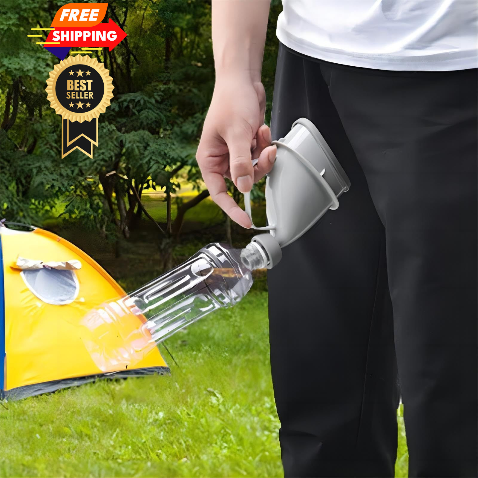 KINTEGOOD Portable Urination Device, Unisex Travel Emergency Large, Gray