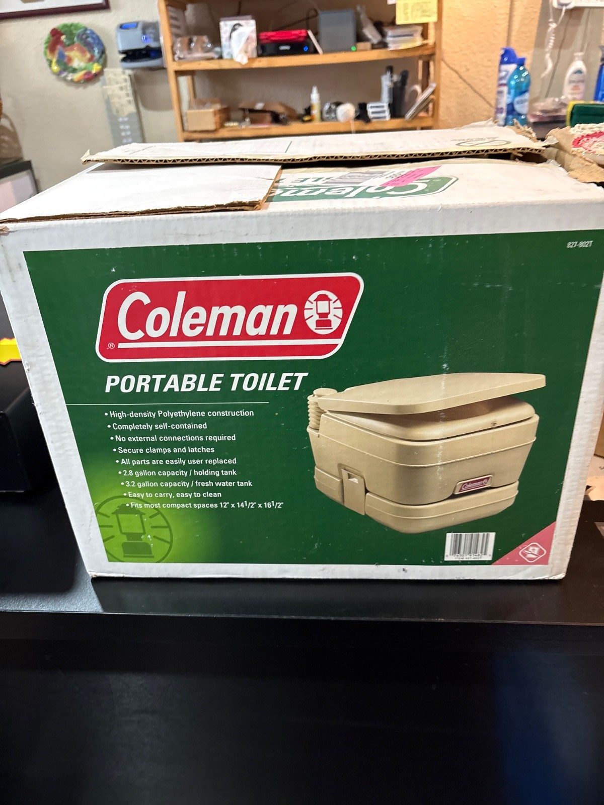 Coleman Portable Flush Toilet 3.2 Gallon Camping Gear 827-802T