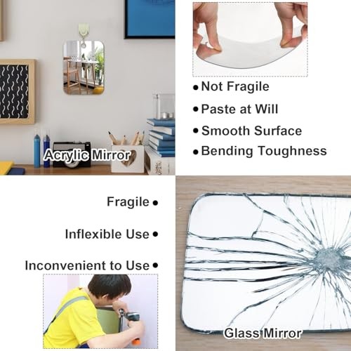 Pack Medium Mirror for Shaving (6 × 8 inch) Fogless 6 x 8 Inches 2