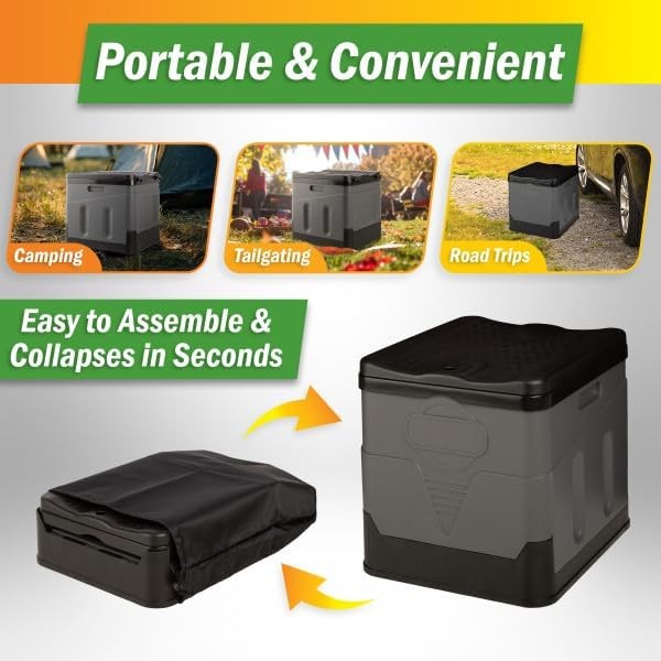 Portable Toilet for Adults – 330Lb Capacity Portable Camping Toilet for Adults w