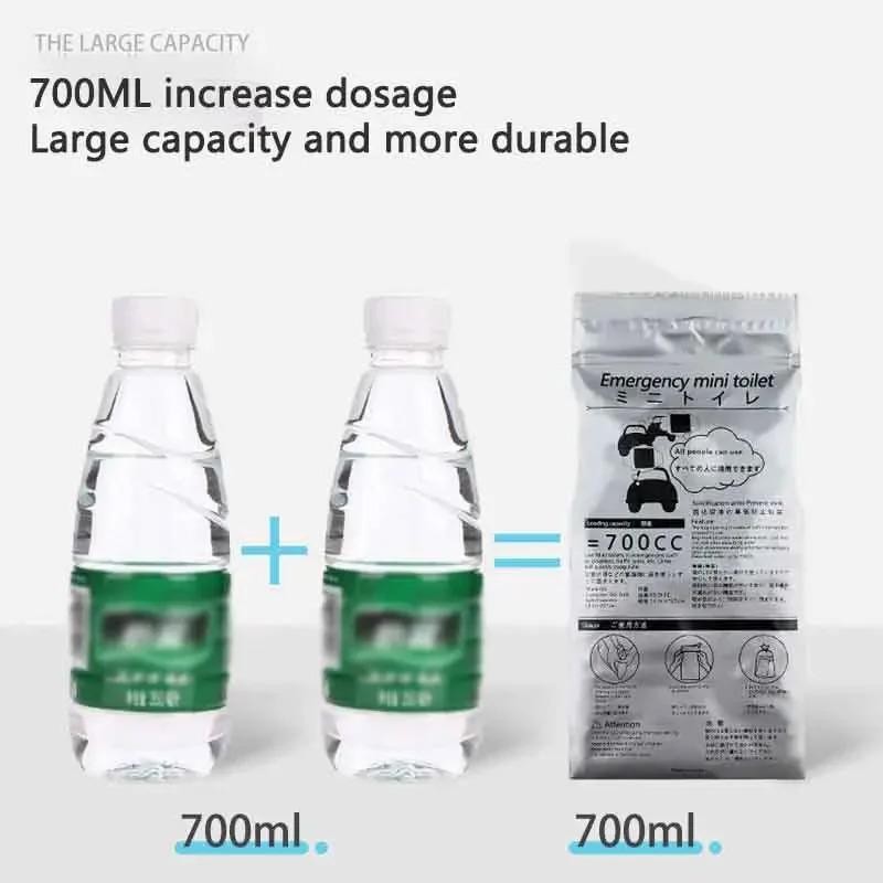Car Emergency Disposable Urine Bag, Portable Unisex Toilet for Travel & Traffic