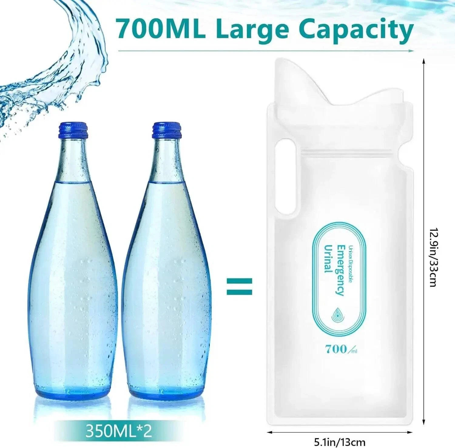 4PCS 700ml Car Urine Bag Emergency Portable Vomit Bags Mini Mobile Toilets Handy