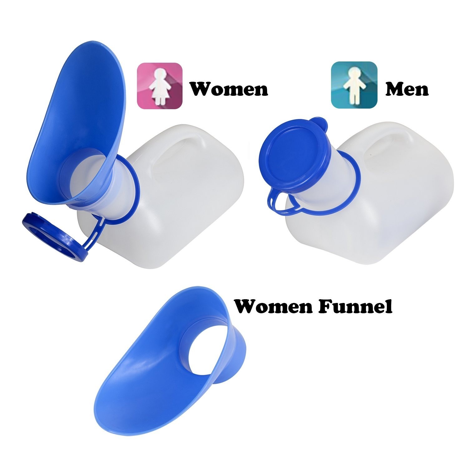 AWOKEN Portable Unisex Urinal for Camping and Travel, Leakproof Pee Bottle