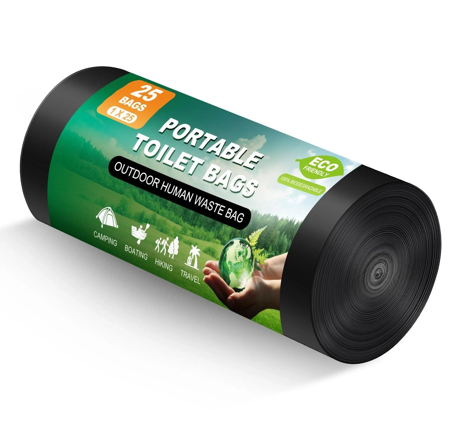 Biodegradable Portable Toilet Bags 8 Gallon Camping Waste Bags