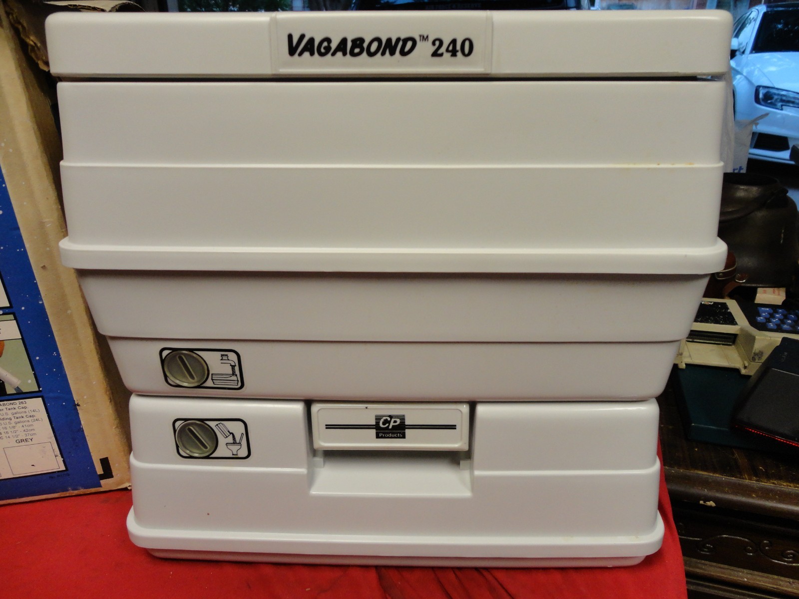 VAGABOND 249 3.7 Gallon Capacity Portable Toilet for RV Camping or Trailer NEW