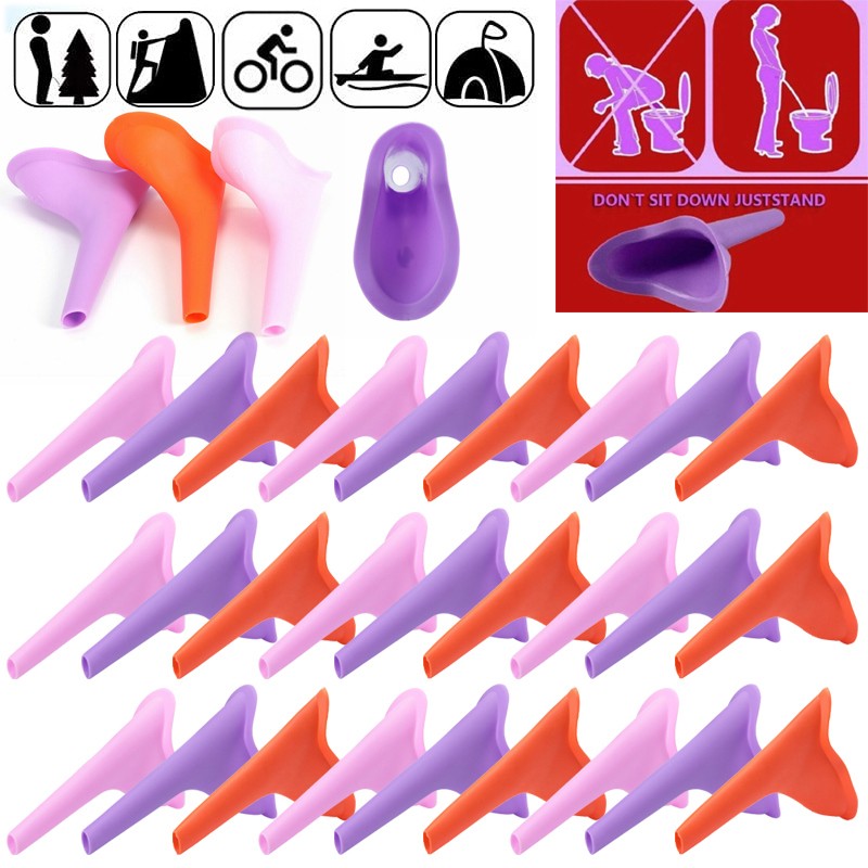 30x Women Silicone Urinal Standing Freedom Pee Funnel Travel & Outdoor Pregnant
