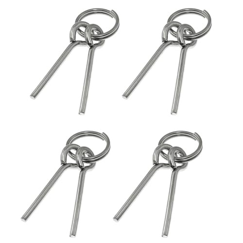 4PCS Replacement Tent Grommet Pins 5mmx50mm Double Needle Nail Ring Ultra