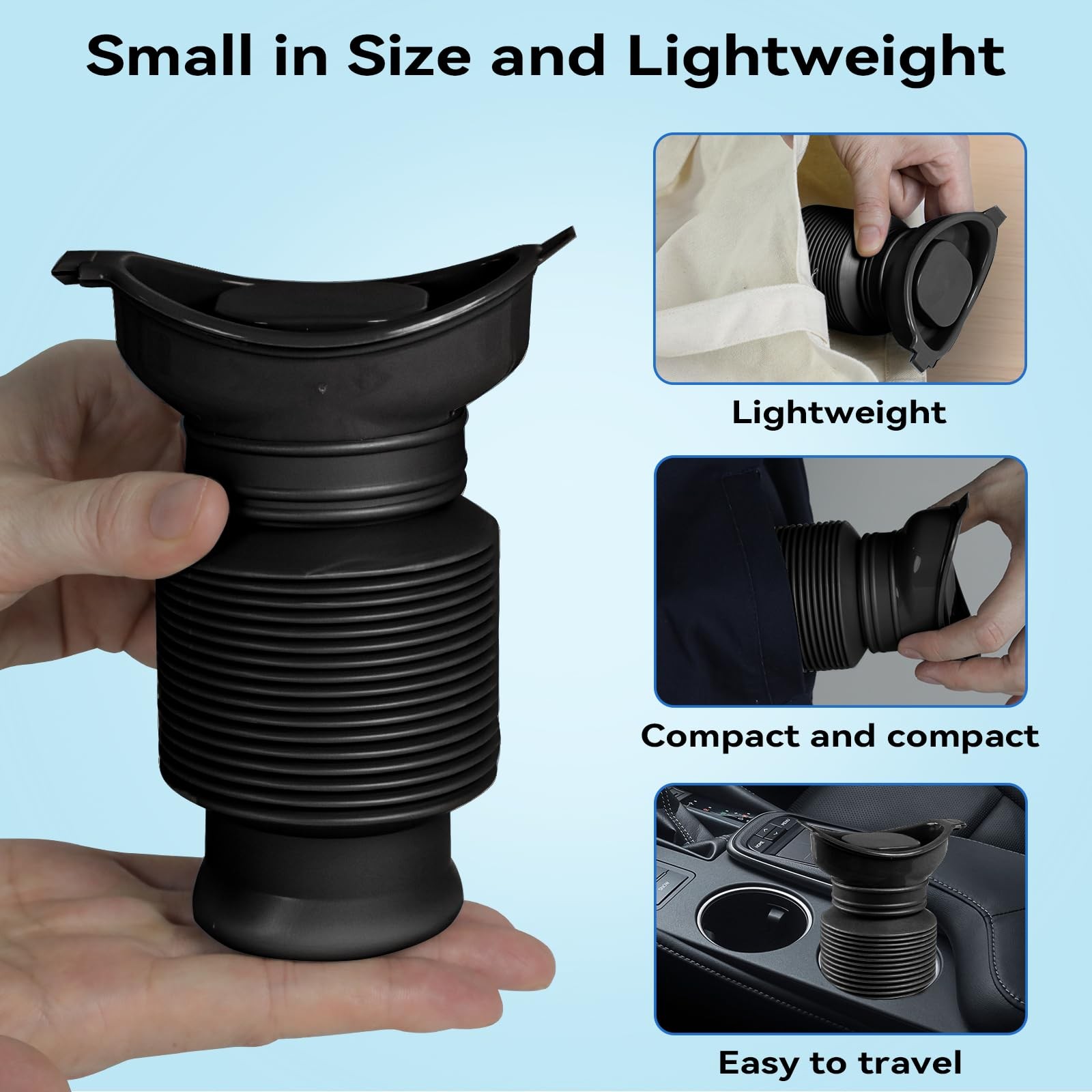 Portable Urinal 750ml Foldable Travel Toilet Emergency Pee Bottle