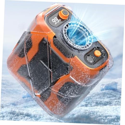 Waist Clip-on Shirt Fan, 100 Levels of Speeds, 24H Use Time | Cool Clip Orange