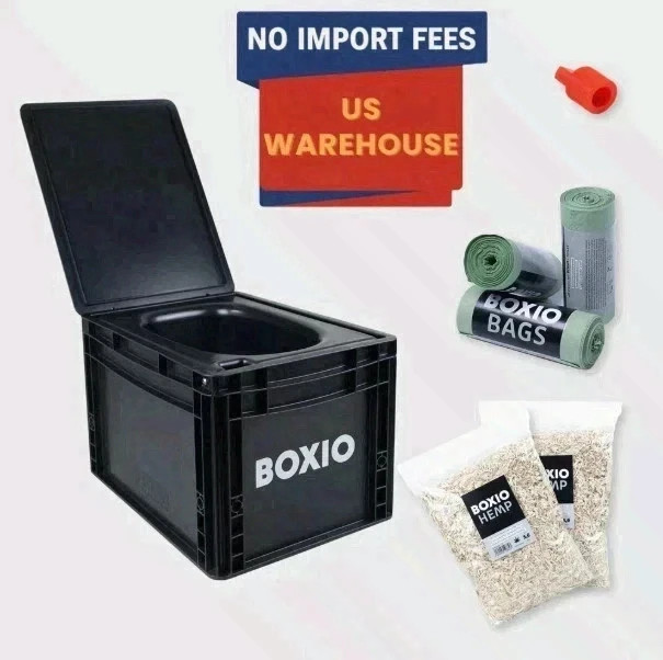 BOXIO TOILET PLUS – Portable Separating Toilet Kit w/ Bags & Plug FS USA
